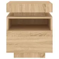 Armoire de chevet avec lumières LED chêne sonoma 40x39x48,5 cm