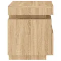 Armoire de chevet avec lumières LED chêne sonoma 40x39x48,5 cm