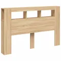 Tête de lit à LED chêne sonoma 160x18,5x103,5cm bois ingénierie