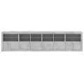 Buffet avec lumières LED gris béton 283x37x67 cm