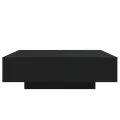 Table basse noir 100x100x31 cm bois d'ingénierie