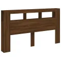 Tête de lit à LED chêne marron 180x18,5x103,5cm bois ingénierie