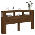 Tête de lit à LED chêne marron 180x18,5x103,5cm bois ingénierie