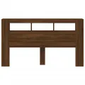 Tête de lit à LED chêne marron 180x18,5x103,5cm bois ingénierie