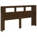 Tête de lit à LED chêne marron 180x18,5x103,5cm bois ingénierie