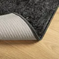 Tapis ISTAN à poils longs aspect brillant anthracite 120x170 cm