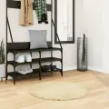 Tapis shaggy PAMPLONA poils longs moderne doré Ø 80 cm