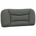 Lit avec matelas gris foncé 90x200 cm tissu