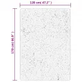 Tapis shaggy à poils longs moderne crème et noir 120x170 cm