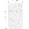 Tapis OVIEDO à poils courts crème 60x110 cm