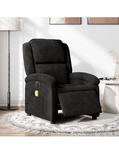 Fauteuil inclinable de massage électrique noir velours