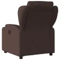 Fauteuil inclinable électrique Marron foncé Tissu