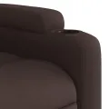 Fauteuil inclinable électrique Marron foncé Tissu