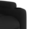 Fauteuil inclinable électrique Noir Tissu