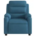 Fauteuil inclinable bleu velours