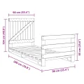 Cadre de lit sans matelas avec tête de lit 90x200 cm