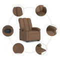 Fauteuil inclinable Marron Tissu