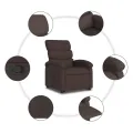 Fauteuil inclinable marron foncé tissu