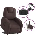 Fauteuil inclinable marron foncé tissu