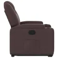 Fauteuil inclinable marron foncé tissu