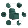 Fauteuil inclinable vert foncé tissu