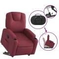 Fauteuil inclinable rouge bordeaux tissu
