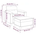 Fauteuil avec repose-pied Rouge bordeaux 60 cm Similicuir