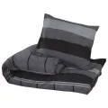 Ensemble de housse de couette gris foncé 225x220 cm Coton