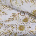 Ensemble de housse de couette blanc et marron 220x240 cm Coton