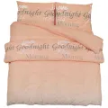 Ensemble de housse de couette rose 200x200 cm Coton