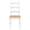 Chaises à manger lot de 2 Corona blanc bois massif de pin