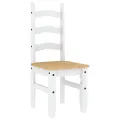Chaises à manger lot de 2 Corona blanc bois massif de pin