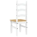 Chaises à manger lot de 2 Corona blanc bois massif de pin