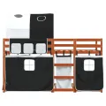 Lit superposé sans matelas 80x200 cm bois de pin massif