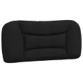 Lit avec matelas noir 80x200 cm tissu