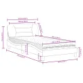 Lit avec matelas blanc 100x200 cm similicuir