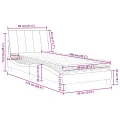 Lit avec matelas noir 80x200 cm velours