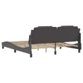 Cadre de lit sans matelas gris 180x200 cm similicuir