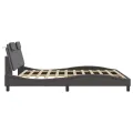 Cadre de lit sans matelas gris 180x200 cm similicuir