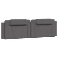 Cadre de lit sans matelas gris 180x200 cm similicuir