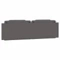 Coussin de tête de lit gris 180 cm similicuir