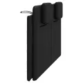 Coussin de tête de lit noir 160 cm similicuir