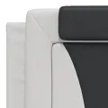 Cadre de lit avec LED sans matelas blanc et noir 180x200 cm