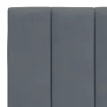 Lit avec matelas gris foncé 140x190 cm velours