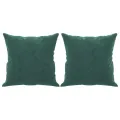 Canapé 2 places avec oreillers vert foncé 120 cm velours