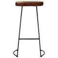 Tabourets de bar lot de 2 marron foncé 44x37,5x78 cm