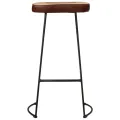 Ensemble de bar 7 pcs bois de manguier brut massif et métal
