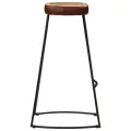 Ensemble de bar 7 pcs bois de manguier brut massif et métal