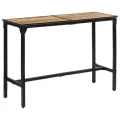 Ensemble de bar 7 pcs bois de manguier brut massif et métal
