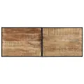 Ensemble de bar 7 pcs bois de manguier brut massif et métal